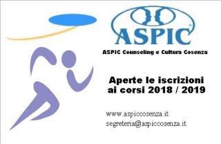 Aperte le iscrizioni ai corsi 2018 - 2019Aspic Cosenza 
