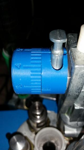 Manopola graduata con anello di riferimento per dosatore Dillon Xl 6503D-Project di Merotto M. 